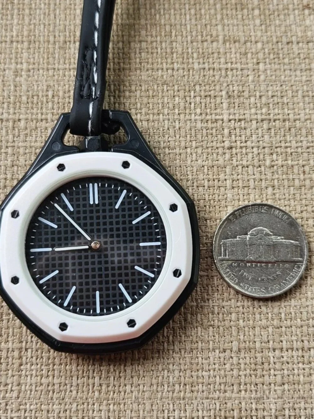 Fashion Pocket Watch Black Analog Qaurtz Hand Watch Black Face W/ Box